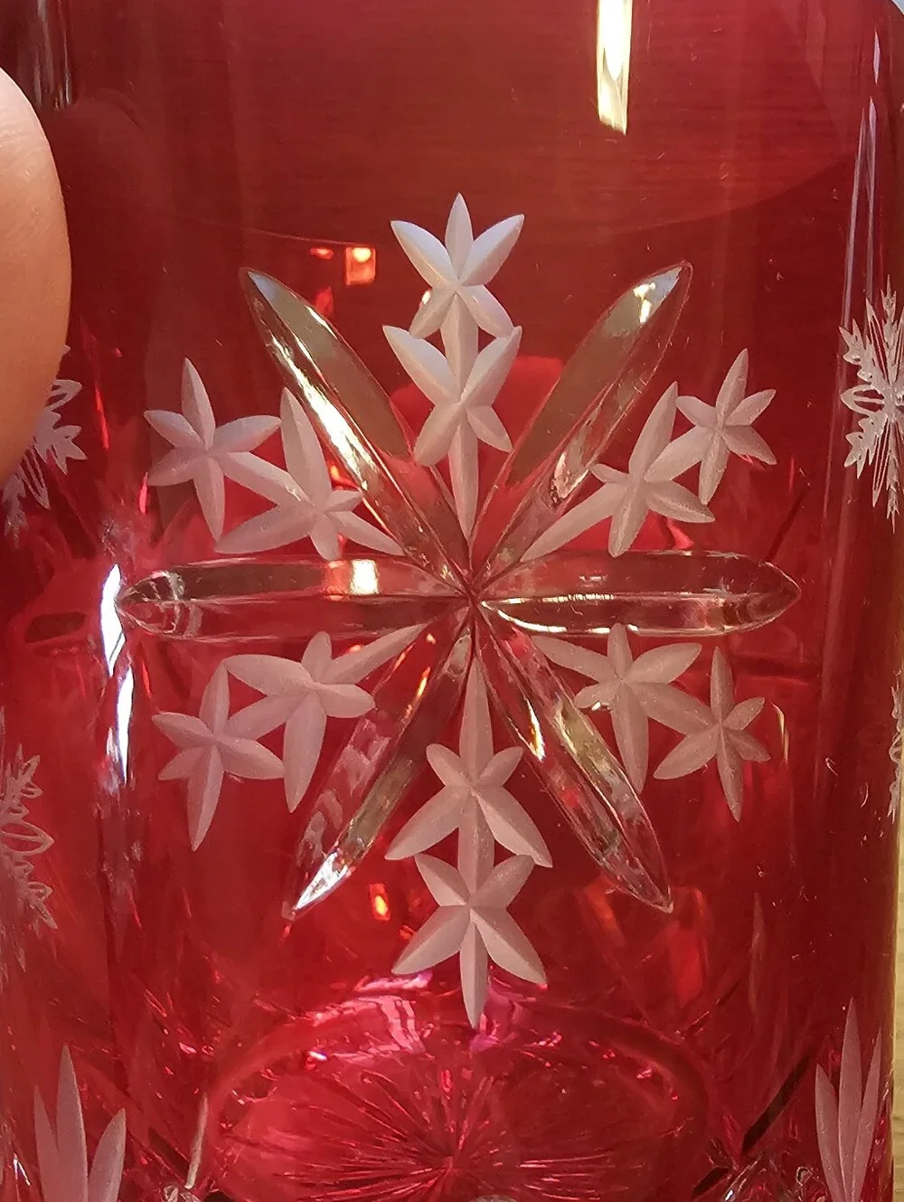 WATERFORD 2020 SNOWFLAKE WISHES LOVE TUMBLER CRANBERRY